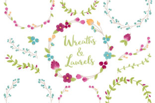 Bohemian Floral Laurels and Wreaths: Timeless Elegance for Creative Design Projects