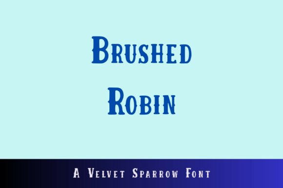 Brushed Robin: The Perfect Blend of Boldness and Craftsmanship in Typography
