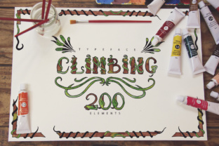 Climbing: A Floral Font Duo for Elegant Design Projects