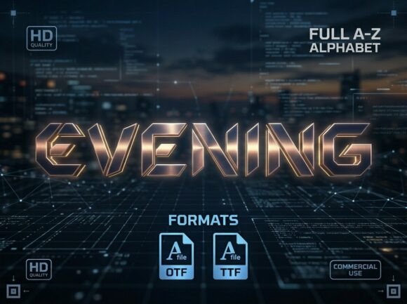Evening: A Futurist Font for High-Impact Digital Design