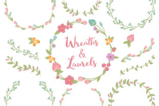 Garden Party Floral Laurels and Wreaths: A Versatile Design Resource for Creative Projects