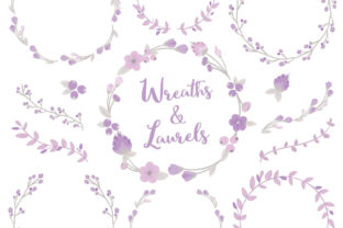 Lavender Floral Laurels & Wreaths