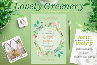 Lovely Greenery Wedding Card III: A Rustic, Elegant Design for Your Special Day