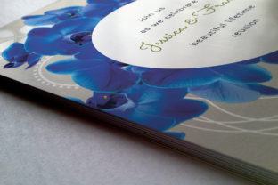 Premium Blue Orchid Wedding Invite: A Floral-Inspired Design for Timeless Elegance