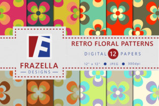 Retro Floral Design Digital Paper: A Timeless Resource for Creative Projects