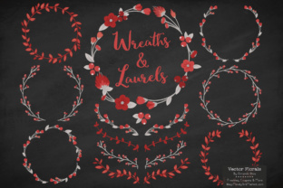 Ruby Floral Laurels and Wreaths: A Versatile Design Resource for Creative Professionals