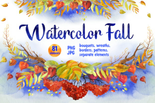 Watercolor Fall Floral Clip Art: A Versatile Design Resource for Creative Projects
