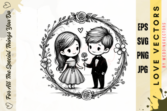 Weddingvectors - 1100377: A Visual Celebration of Love for Creative Projects